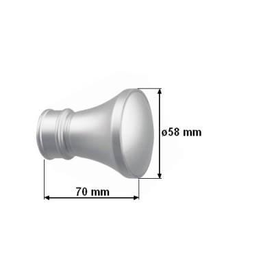 Koncovka pro tyč 25mm Koloseo satina