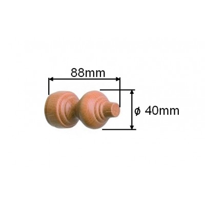 Garnýž dvouřadá 28mm odstín buk
