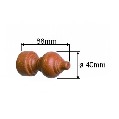 Garnýž dvouřadá 28mm odstín třešeň