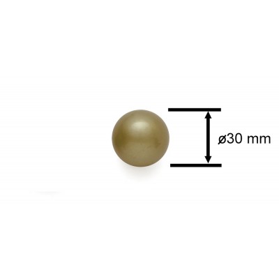 Garnýž kovová dvouřadá 16mm Koule zlatá antik