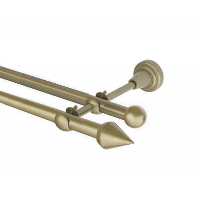 Garnýž kovová dvouřadá 16mm Hrot zlatá antik