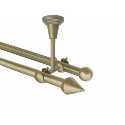 Garnýž kovová dvouřadá 16mm Hrot zlatá antik