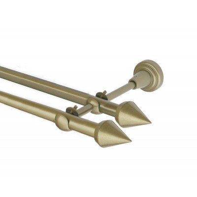 Garnýž kovová dvouřadá 16mm Hrot double zlatá antik