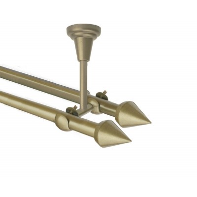 Garnýž kovová dvouřadá 16mm Hrot double zlatá antik