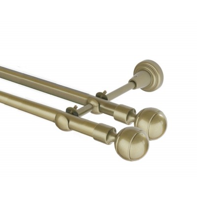 Garnýž kovová dvouřadá 16mm Paola double zlatá antik