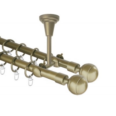 Garnýž kovová dvouřadá 16mm Paola double zlatá antik