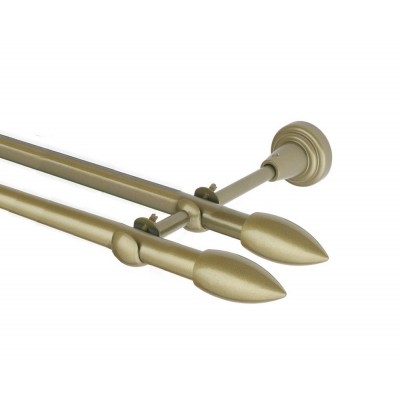 Garnýž kovová dvouřadá 16mm Špice double zlatá antik