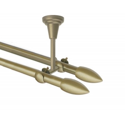 Garnýž kovová dvouřadá 16mm Špice double zlatá antik