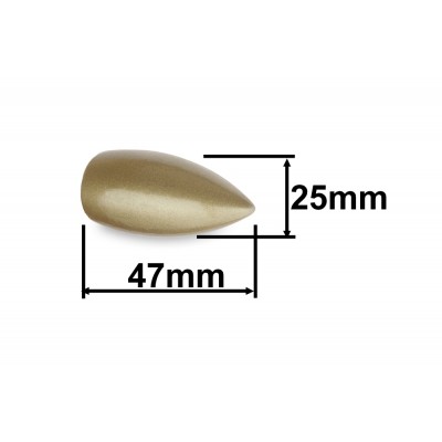 Garnýž kovová dvouřadá 16mm Špice double zlatá antik