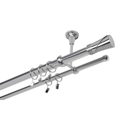 Garnýž kovová dvouřadá 25/16mm Duncan nerez