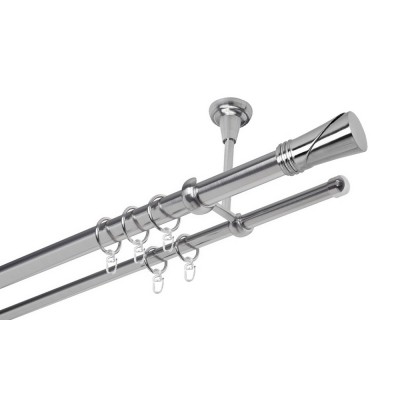 Garnýž kovová dvouřadá 25/16mm Duncan nerez