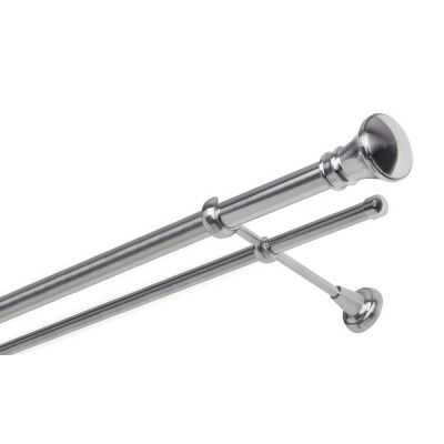 Garnýž kovová dvouřadá 25/16mm Koloseo nerez