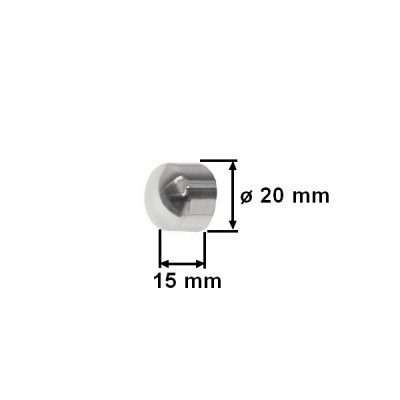 Garnýž kovová dvouřadá 25/16mm Koloseo nerez