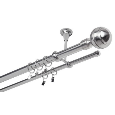 Garnýž kovová dvouřadá 25/16mm Paola nerez