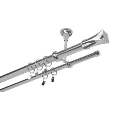 Garnýž kovová dvouřadá 25/16mm Swing nerez