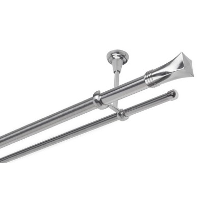 Garnýž kovová dvouřadá 25/16mm Swing nerez