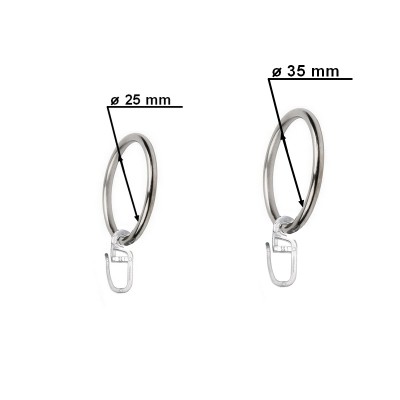 Garnýž kovová dvouřadá 25/16mm Swing nerez