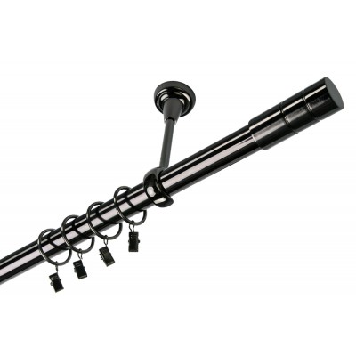 Garnýž kovová jednořadá 25mm Cylinder onyx