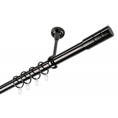 Garnýž kovová jednořadá 25mm Cylinder onyx
