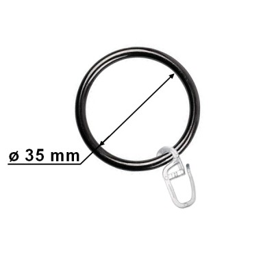 Garnýž kovová jednořadá 25mm Cylinder onyx