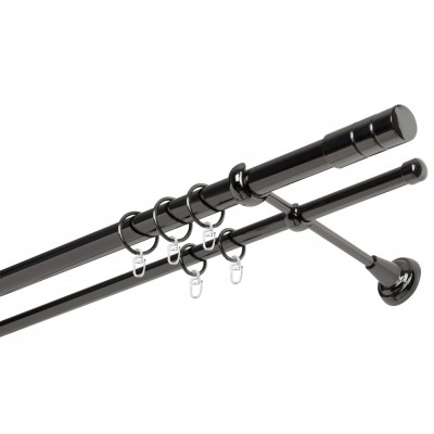 Garnýž kovová dvouřadá 25/16mm Cylinder onyx