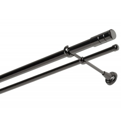 Garnýž kovová dvouřadá 25/16mm Cylinder onyx