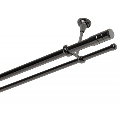 Garnýž kovová dvouřadá 25/16mm Cylinder onyx