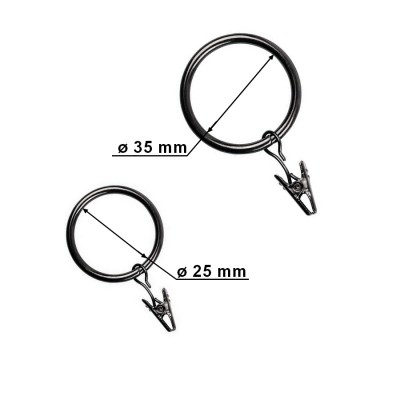 Garnýž kovová dvouřadá 25/16mm Cylinder onyx