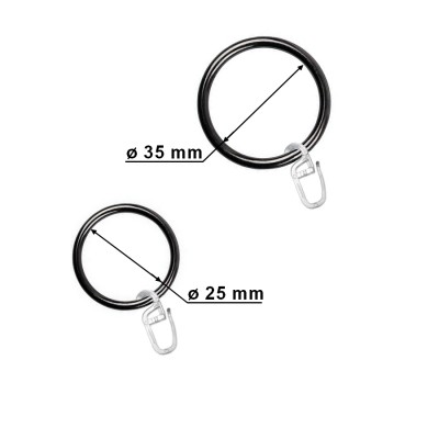 Garnýž kovová dvouřadá 25/16mm Koule retro onyx