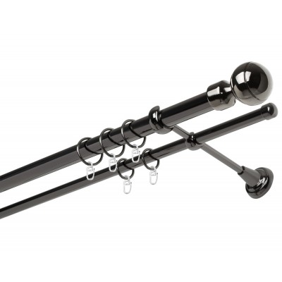 Garnýž kovová dvouřadá 25/16mm Paola onyx