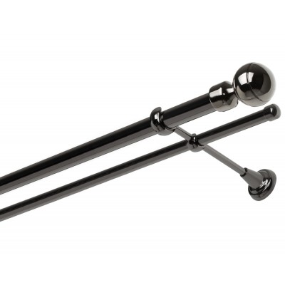 Garnýž kovová dvouřadá 25/16mm Paola onyx