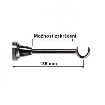 Konzole jednořadá pro tyč 25mm onyx