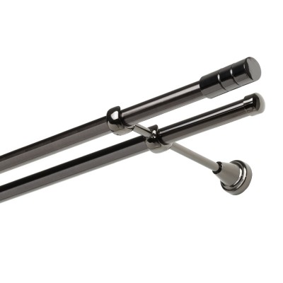 Garnýž kovová dvouřadá 19mm Cylinder onyx