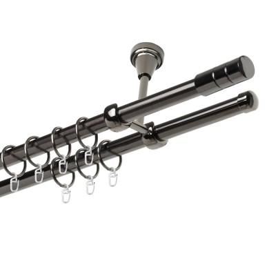 Garnýž kovová dvouřadá 19mm Cylinder onyx