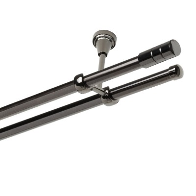 Garnýž kovová dvouřadá 19mm Cylinder onyx