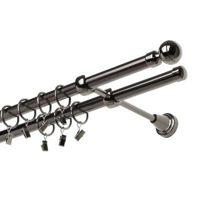 Garnýž kovová dvouřadá 19mm Paola onyx