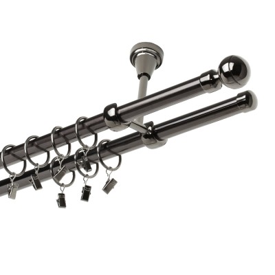 Garnýž kovová dvouřadá 19mm Paola onyx