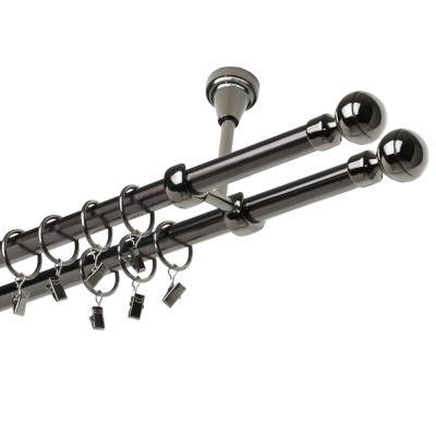 Garnýž kovová dvouřadá 19mm Paola double onyx