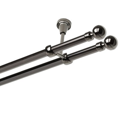 Garnýž kovová dvouřadá 19mm Paola double onyx