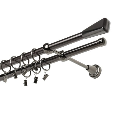 Garnýž kovová dvouřadá 19mm Trapez onyx