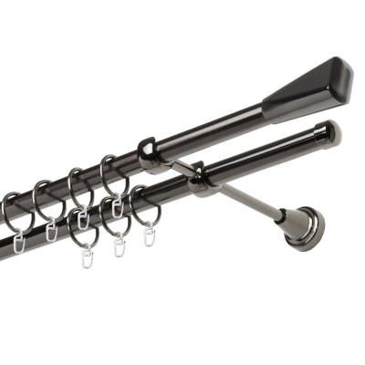 Garnýž kovová dvouřadá 19mm Trapez onyx