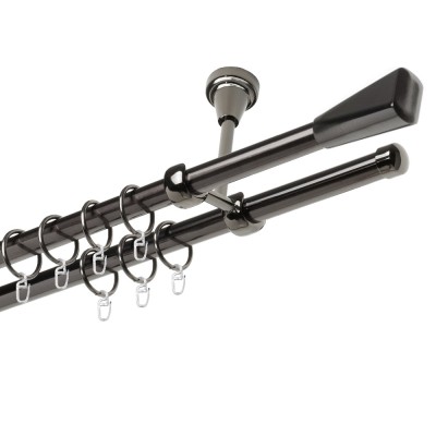 Garnýž kovová dvouřadá 19mm Trapez onyx