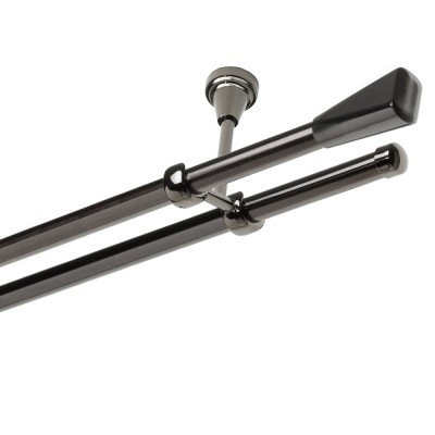 Garnýž kovová dvouřadá 19mm Trapez onyx