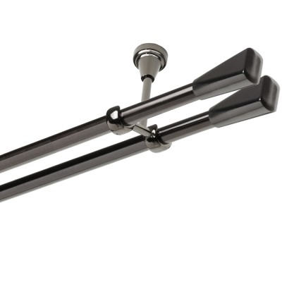 Garnýž kovová dvouřadá 19mm Trapez double onyx