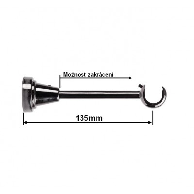 Konzole jednořadá pro tyč 19mm onyx