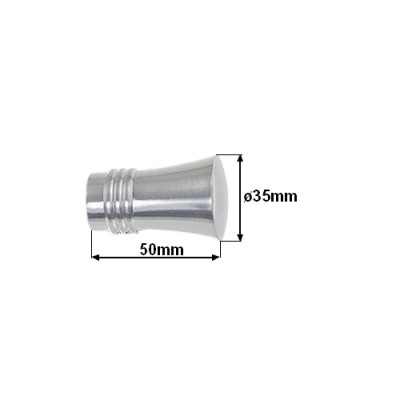 Garnýž kovová dvouřadá 19mm Capri nerez