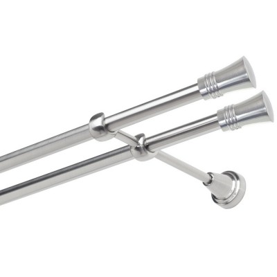Garnýž kovová dvouřadá 19mm Capri double nerez