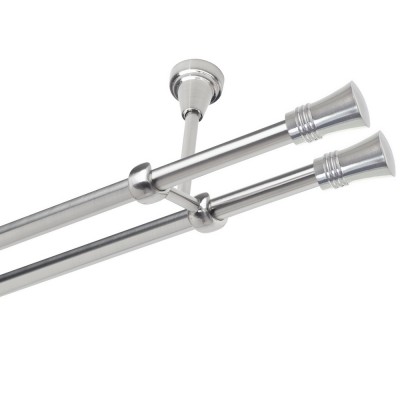 Garnýž kovová dvouřadá 19mm Capri double nerez