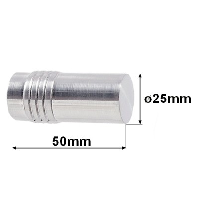 Garnýž kovová dvouřadá 19mm Cylinder nerez