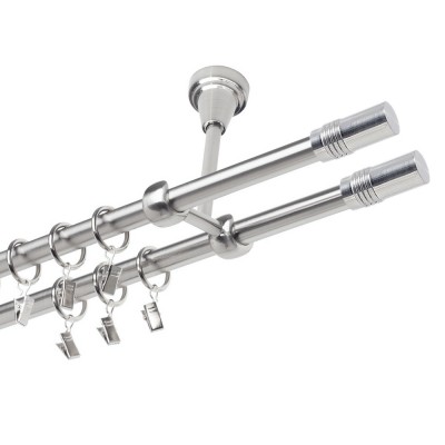 Garnýž kovová dvouřadá 19mm Cylinder double nerez